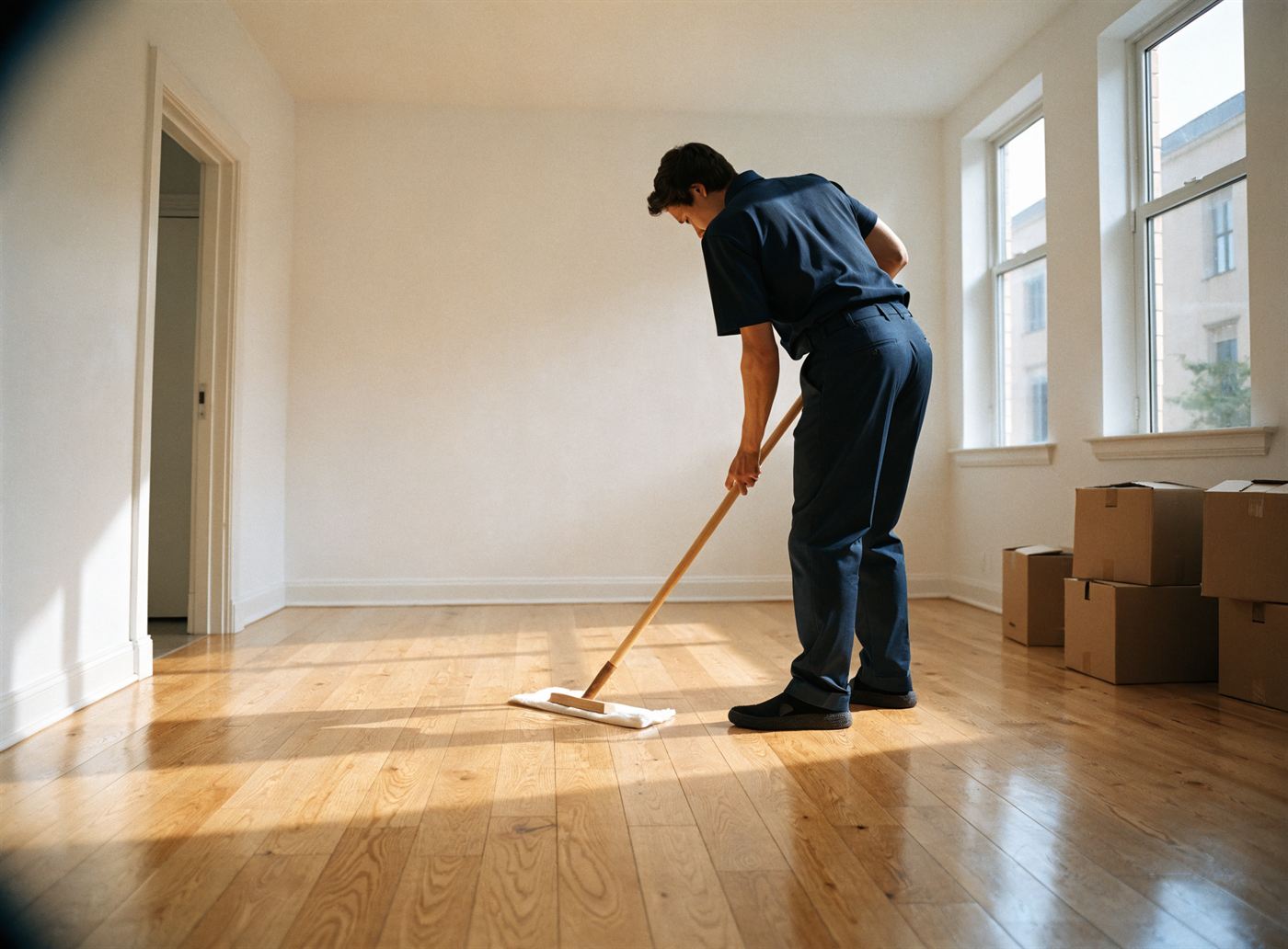 Move out cleaning of an empty apartment